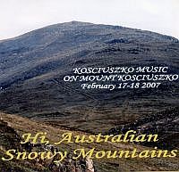 CD cover Music on Mount Kosciuszko